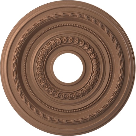 Ekena Millwork Cole Thermoformed PVC Ceiling Medallion Fits Canopies up to 4 1/2-in., Aged Copper CMP16COCAC